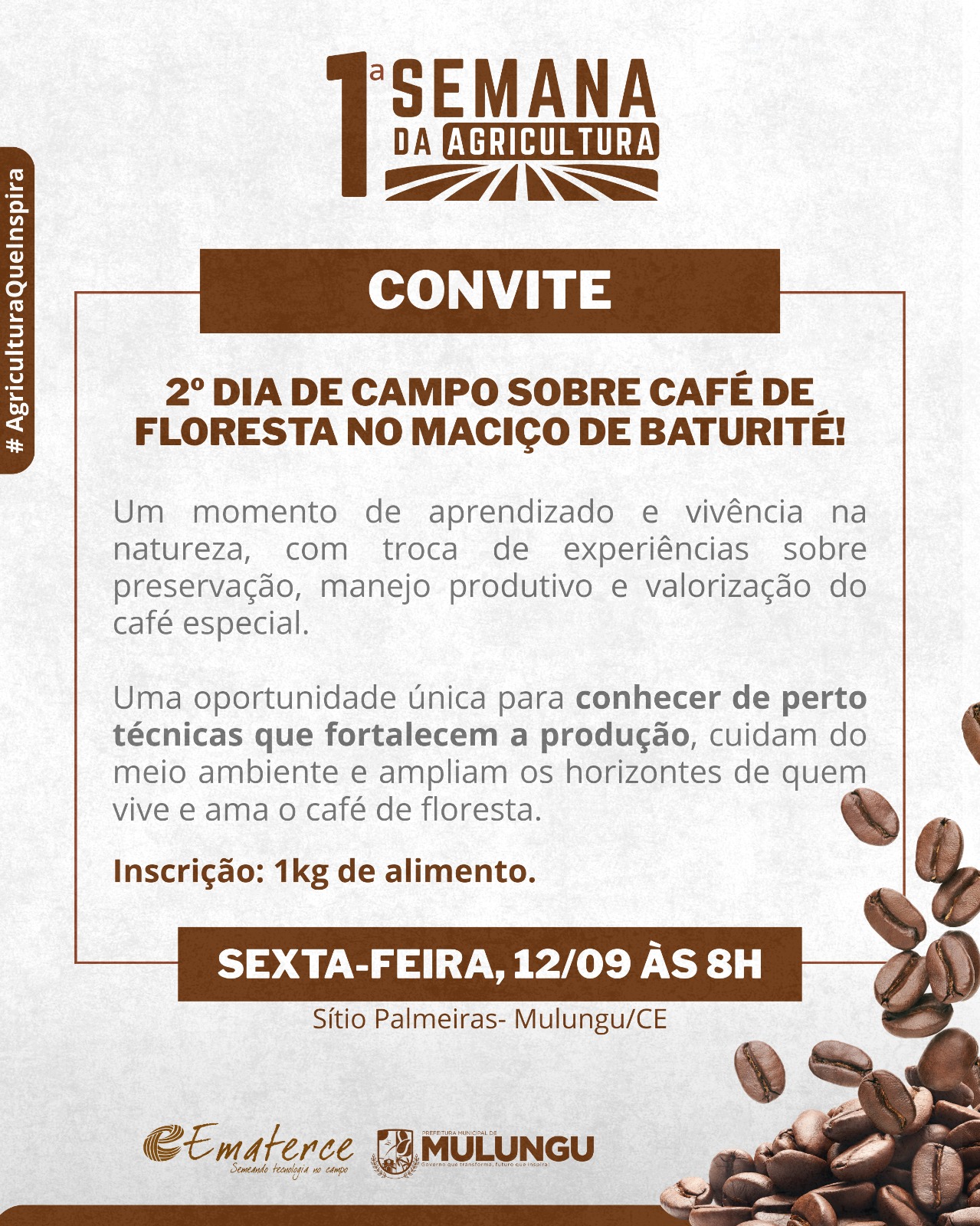 SDE e Ematerce promovem capacitação sobre café de floresta na região do Maciço de Baturité