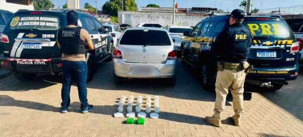 Casal é preso em Iguatu transportando 13,3 kg de drogas para o Cariri