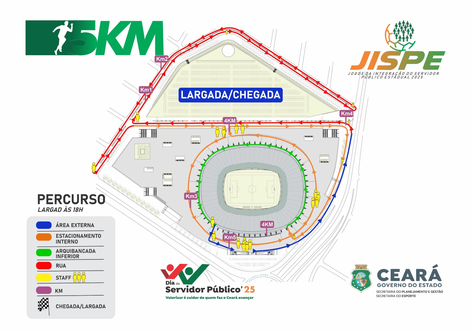 Arena Castelão recebe Corrida do Servidor Público Estadual