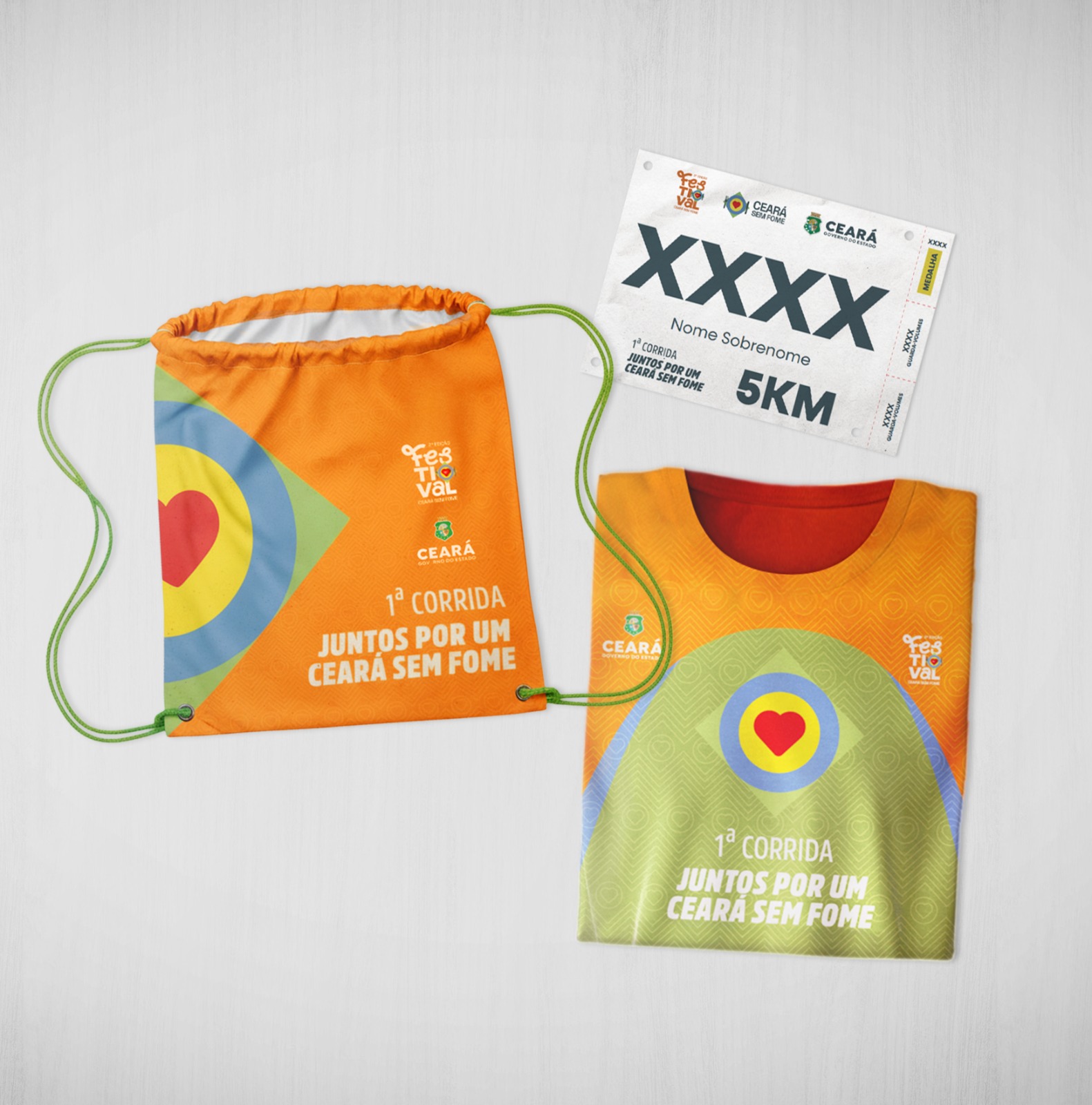 Kits da 1ª Corrida “Juntos por um Ceará Sem Fome” começam a ser entregues nesta terça (14)