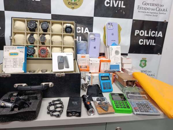 Grupo suspeito de aplicar golpes e comercializar produtos ilegais é preso em flagrante pela PCCE em Cascavel