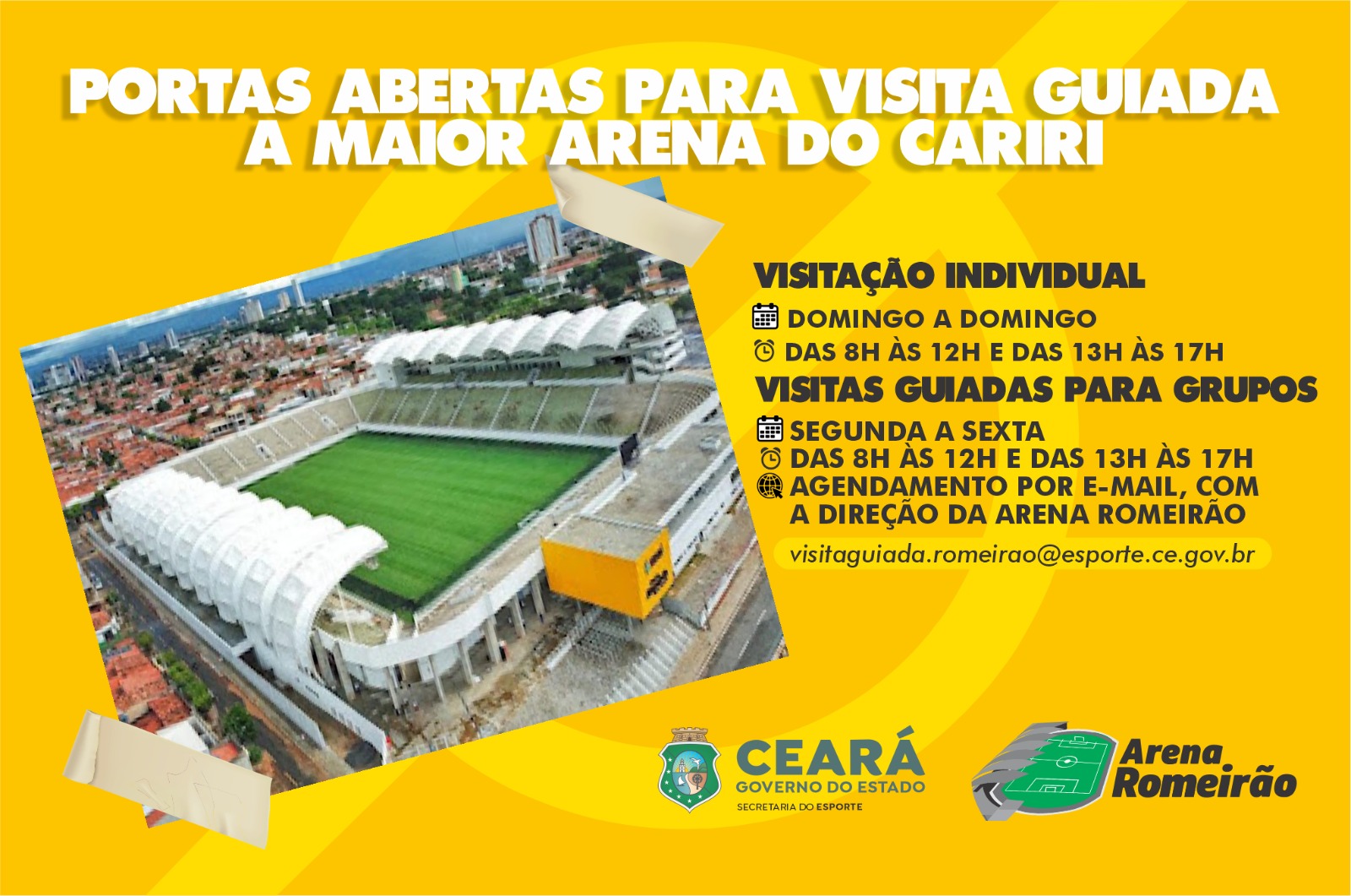 Arena Romeirão abre visitação ao público