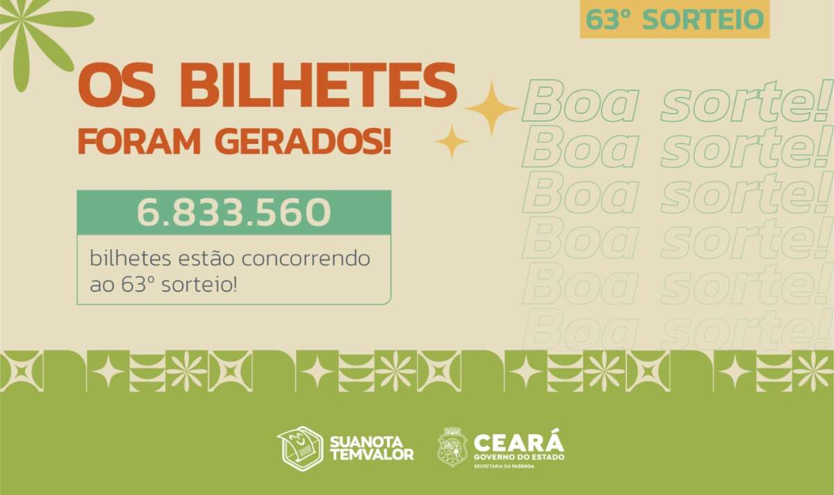 Sua Nota Tem Valor: bilhetes do 63° sorteio foram gerados