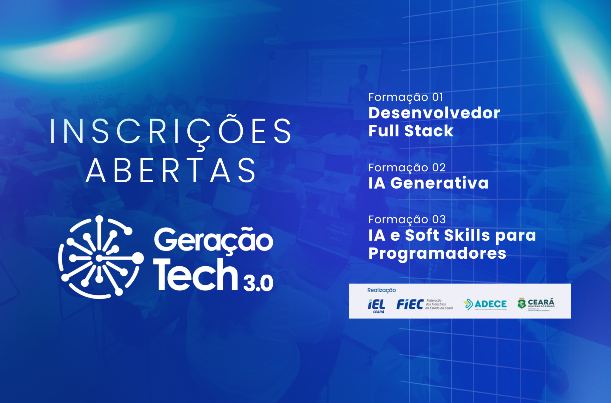 Geração Tech 3.0 chega com 1.700 vagas e cursos inéditos em Inteligência Artificial