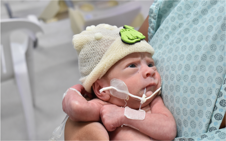 Mês da criança: ação leva cores, afeto e humanização a bebês e familiares no Hospital César Cals