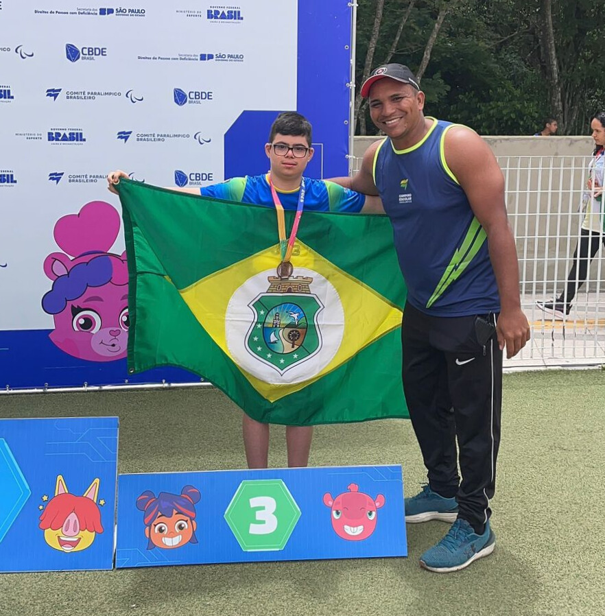 Atletas cearenses conquistam mais 8 medalhas no segundo dia de competição da Paralimpíadas Escolares