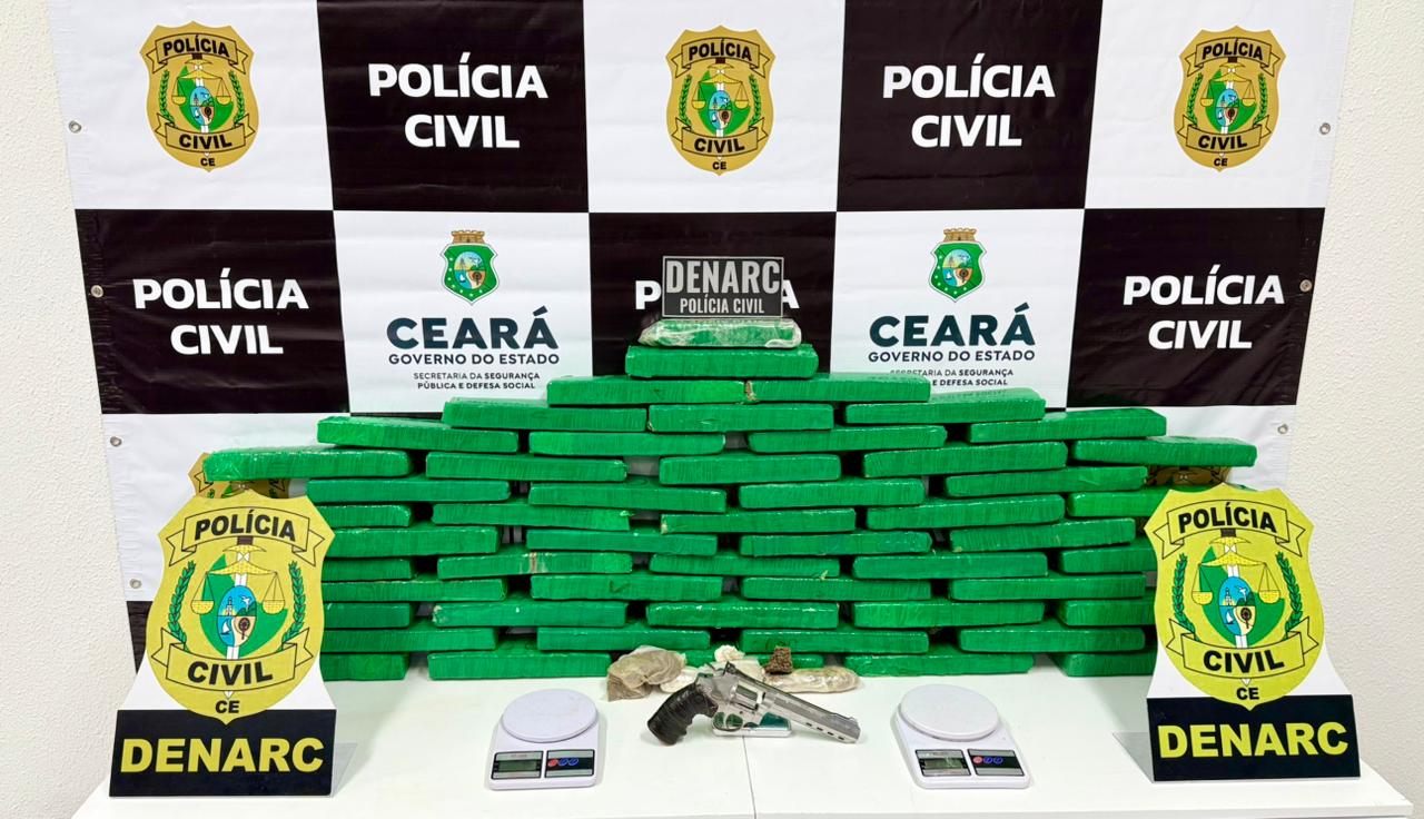 Em ação contínua, Polícia Civil do Ceará apreende 40 kg de drogas durante a operação “Quebra-Mar”