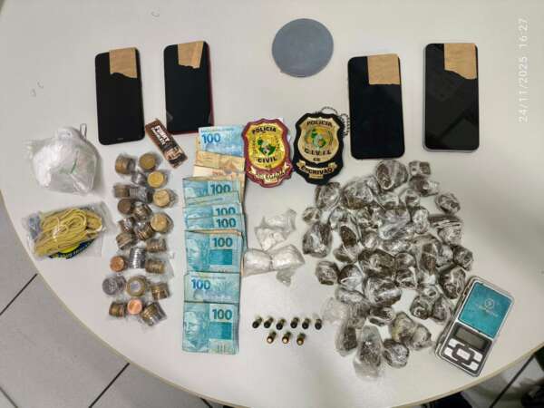 Policiais civis capturam suspeito de homicídio e apreendem drogas na Granja Lisboa