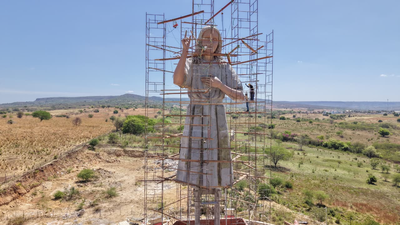 Menina Benigna: monumento em homenagem à primeira beata cearense está em etapa final