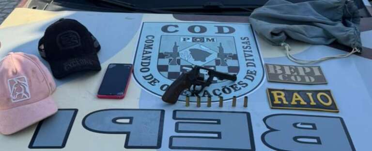 Polícia Militar prende suspeito e apreende arma de fogo em Jaguaruana