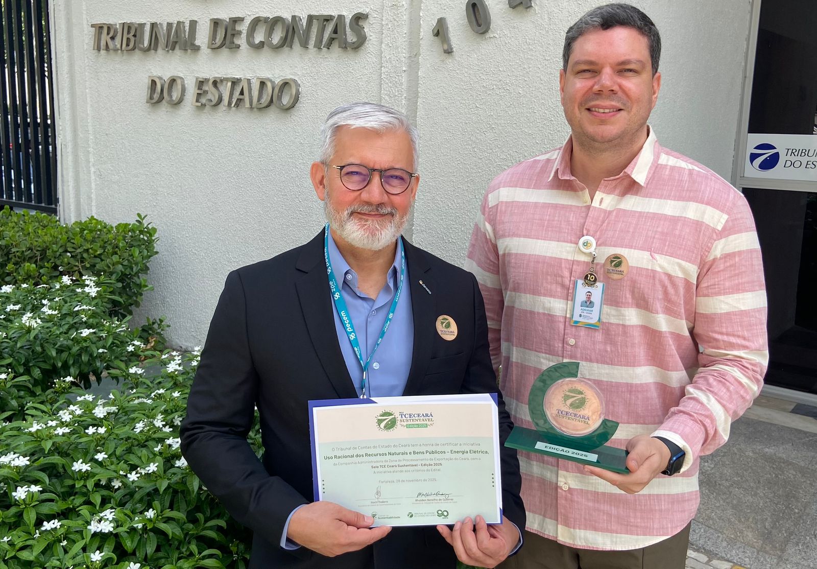 ZPE Ceará recebe Selo TCE Ceará Sustentável pelo 5º ano consecutivo