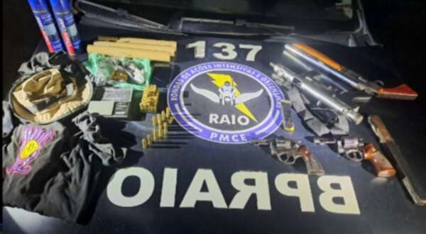 Polícia Militar captura integrantes de grupo criminoso com armas de fogo e drogas em Paracuru