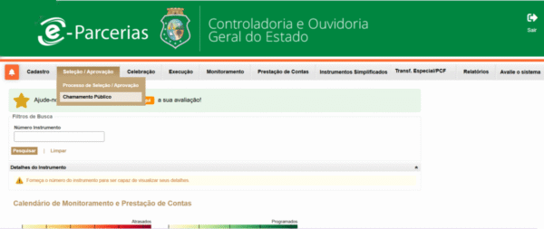 CGE lança novo módulo “Chamamento Público” no Sistema e-Parcerias