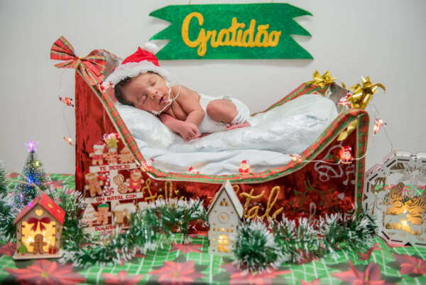 Amor que fortalece: ensaio fotográfico do primeiro Natal de bebês internados no HGWA celebra vínculo entre mães e filhos