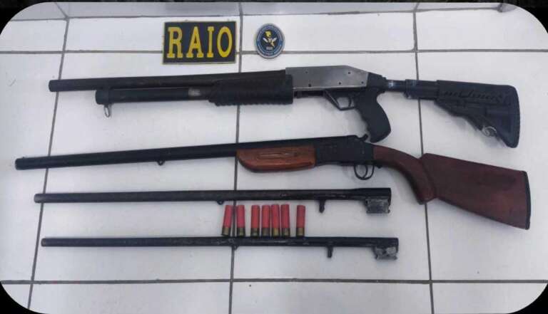 Durante patrulhamento, PMCE realiza prisão e apreende armas e munições em Pedra Branca