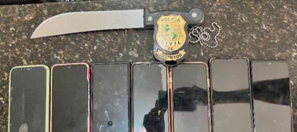 Polícia Civil prende em flagrante suspeito de roubo e recupera sete celulares em Fortaleza