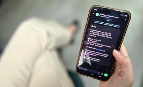 Ceará reduz em cerca de 19% as faltas em marcações de consultas e exames laboratoriais com serviço de mensagens pelo WhatsApp