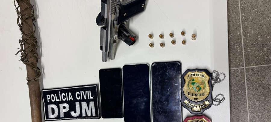 Irmãos são presos em flagrante pela PCCE em posse de arma e munições em Trairi