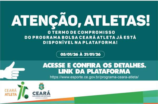 Sesporte divulga sistema de acompanhamento dos atletas do programa Ceará Atleta