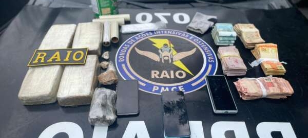 PMCE prende suspeito com mais de 3,6 kg de drogas e dinheiro em espécie, em Sobral