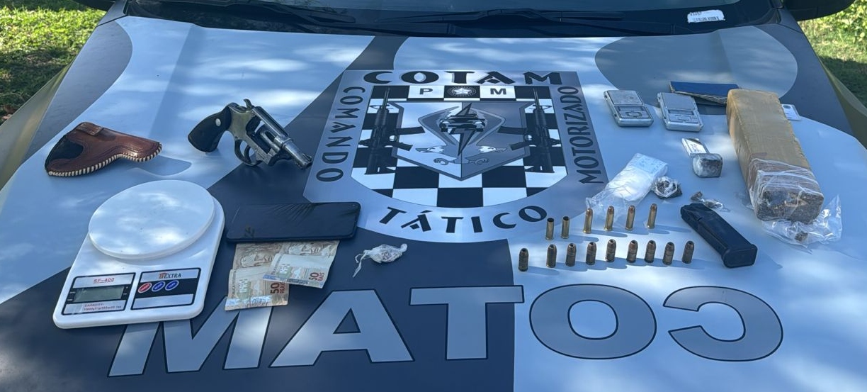 Com apoio da Coin/SSPDS, PMCE apreende arma de fogo, munições e drogas em imóvel na Capital